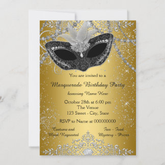Masquerade Party Invitations &amp; Announcements | Zazzle.co.uk