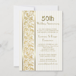  50th  Wedding  Anniversary  Invitations  Announcements  