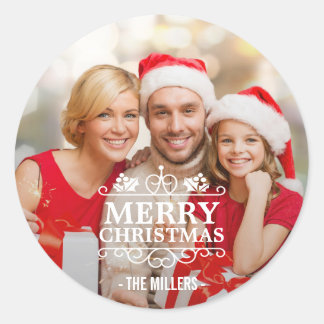 Merry Christmas Stickers | Zazzle.co.uk