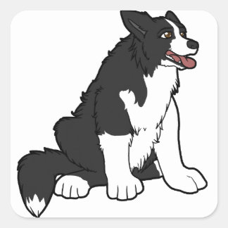 Cartoon Border Collie Stickers | Zazzle.co.uk