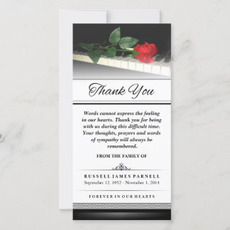 Death Thank You Cards & Invitations | Zazzle.co.uk
