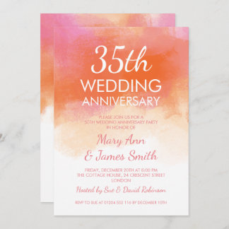  35th  Anniversary  Cards  Invitations Zazzle co uk 