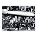 Old Postcard - Hindenburg over Manhattan 1936