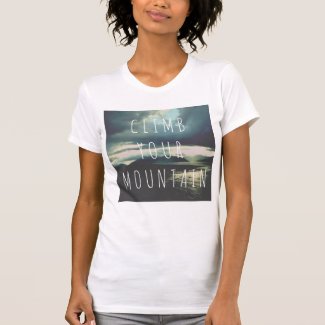 Inspirational customisable Tshirt with mountains