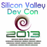 SVDC Acrylic Sculpture Standing Photo Sculpture<br><div class="desc">Free standing desktop sign featuring the Silicon Valley Dev Con logo,  with binary at the bottom that says "Come Play With Us!"</div>