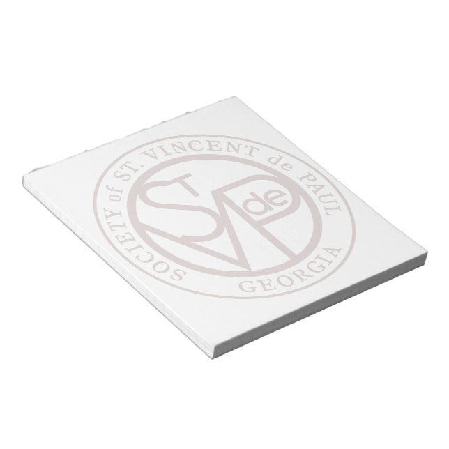 SVdP Seal Logo Notepad (Angled)