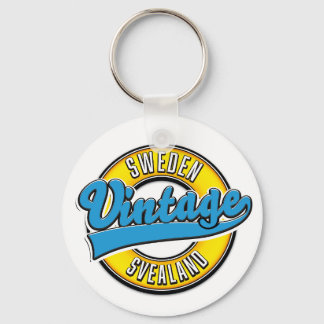 Svealand Sweden Vintage style logo Key Ring