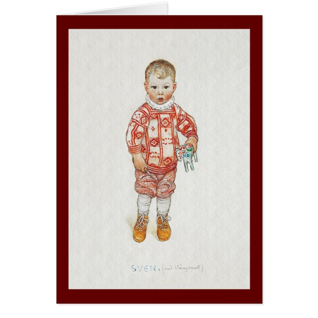 Sven with Dala Horse and Chisel (Front)