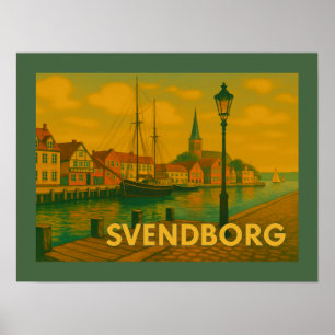 Svendborg Denmark Castle Poster