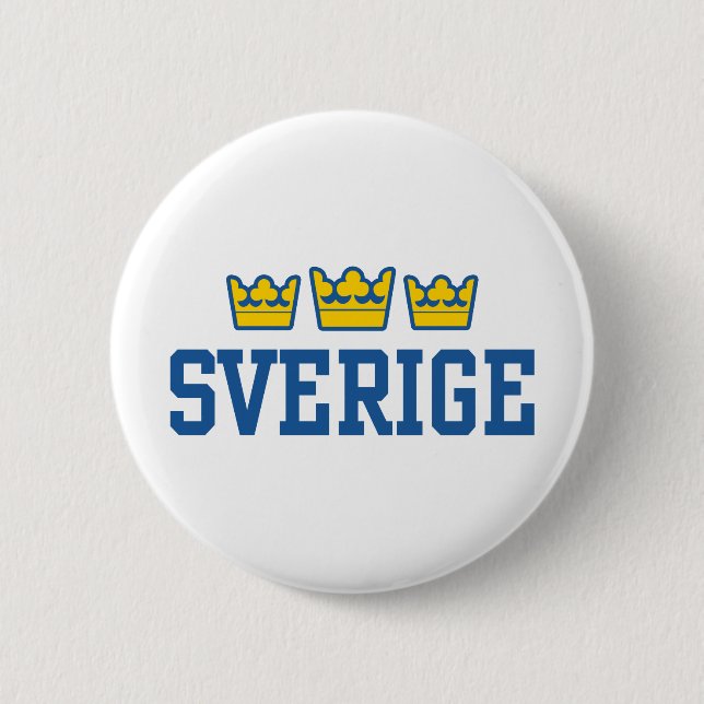 Sverige 6 Cm Round Badge (Front)