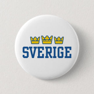 Sverige 6 Cm Round Badge