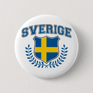 Sverige 6 Cm Round Badge