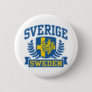 Sverige 6 Cm Round Badge
