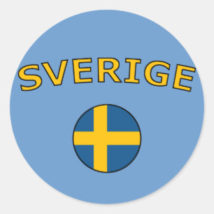 Sverige Classic Round Sticker