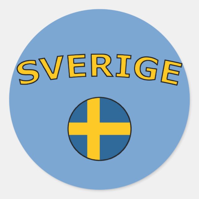 Sverige Classic Round Sticker (Front)
