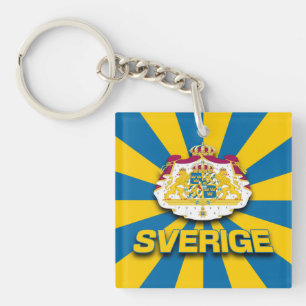 Sverige Coat of Arms Key Ring