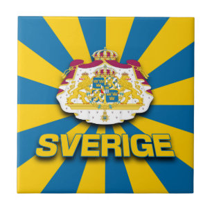 Sverige Coat of Arms Tile