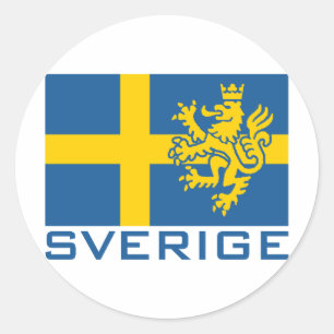 Sverige Flag Classic Round Sticker