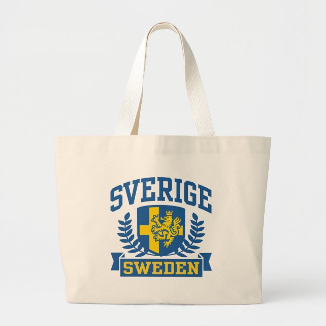 Sverige Large Tote Bag (Front)