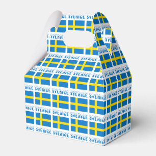 Sverige och Svenska Flagga i form av Tegelstenar Favour Box