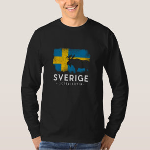 Sverige Scandinavia Midsommar Swedish Flag Sweden T-Shirt