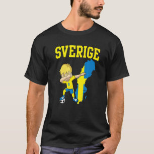 Sverige Soccer Sweden Flag Dabbing Football T-Shirt