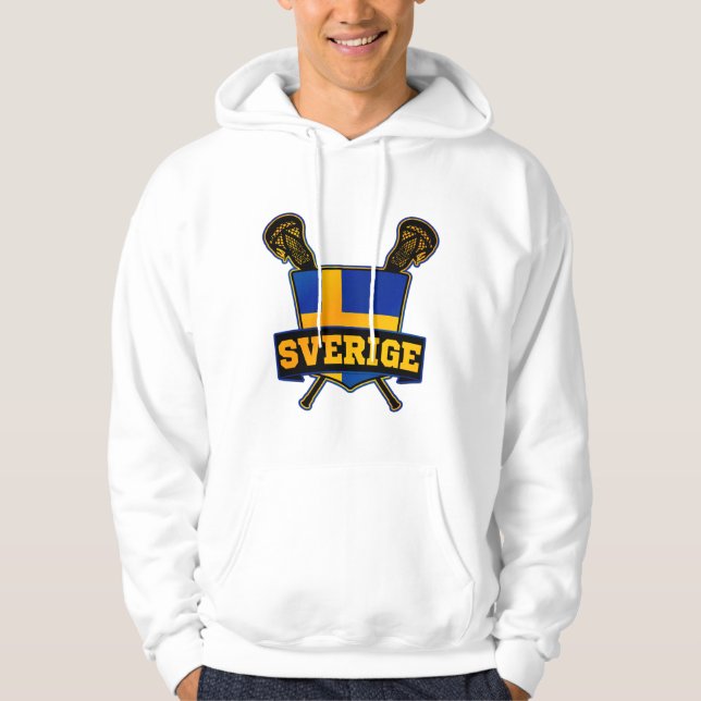 Sverige Sweden Lacrosse Hoodie (Front)