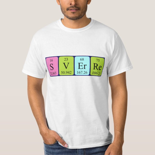 Sverre periodic table name shirt (Front)