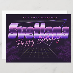 Svetlana Name First name pura retro card Birthday
