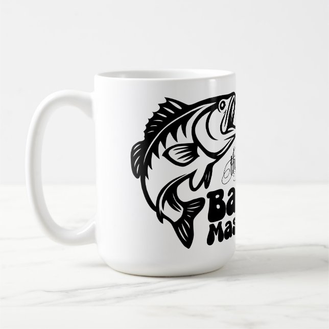 SVG Custom Bass Master fishing Coffee Mug (Left)