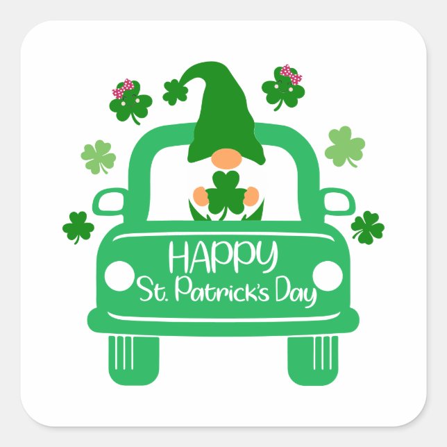 SVG Designs for a Happy St. Patrick's Day Sticker (Front)