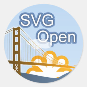 SVG Open Classic Round Sticker