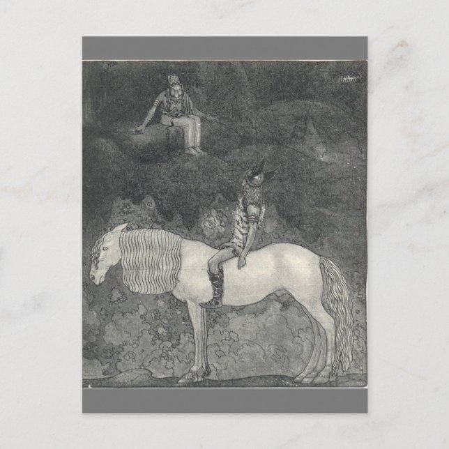 Svipdag speaks with Thokk by John Bauer Postcard (Front)