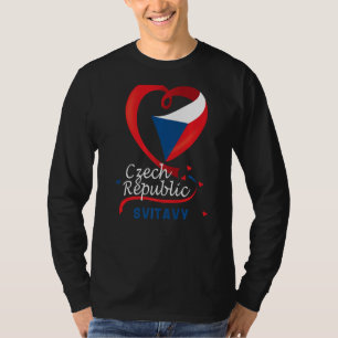 Svitavy Czech Republic Heart Flag Lion Coat Of Arm T-Shirt