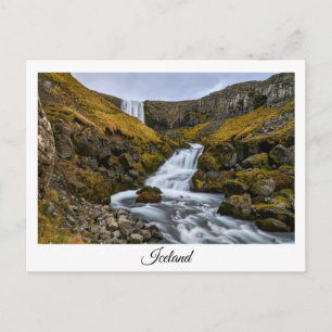 Svodufoss waterfall Iceland souvenir postcard