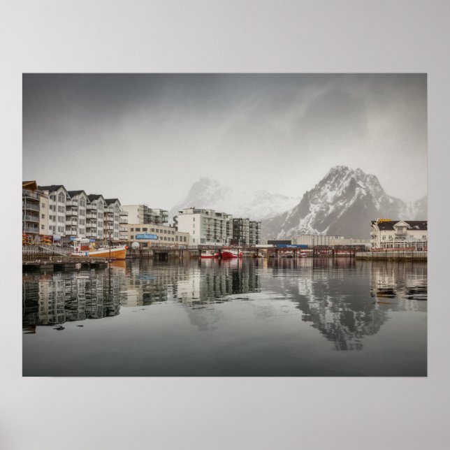 Svolvaer City Lofoten Islands Poster (Front)