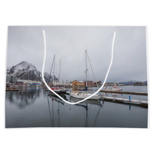 Svolvaer Lofoten Islands Large Gift Bag (Front)