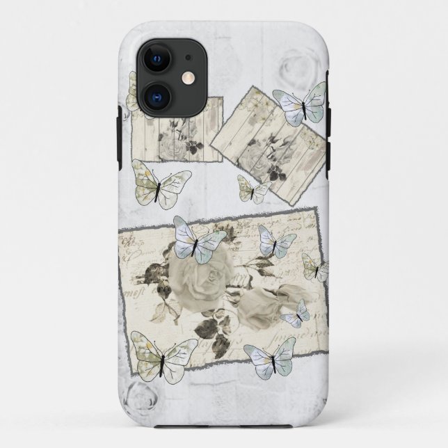 SW Rose and butterflies Case-Mate iPhone Case (Back)