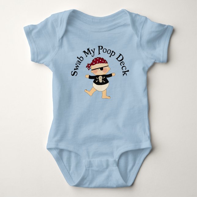 Swab My Poop Deck Baby Bodysuit (Front)
