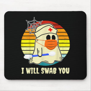 Swab Nurse Zombie Funny Halloween Nurses Gift Mouse Mat