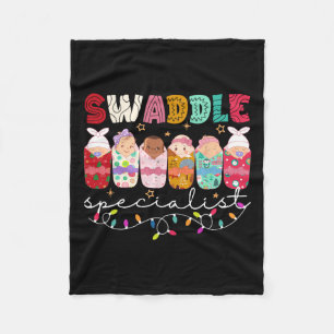 Swaddle Specialist Nicu Mother Baby Elf Xmas Match Fleece Blanket