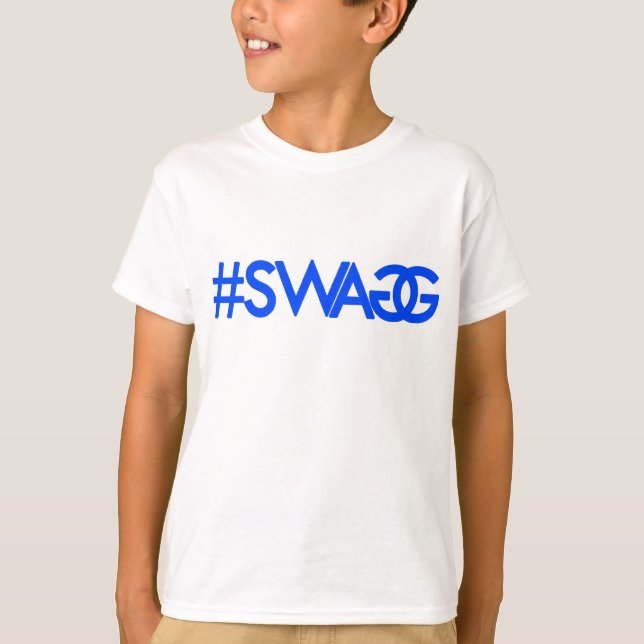 Swag Hashtag (Blue) T-Shirt (Front)