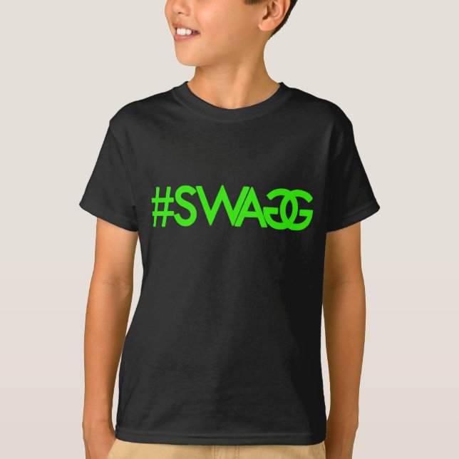 Swag Hashtag (Green) Shirt (Front)