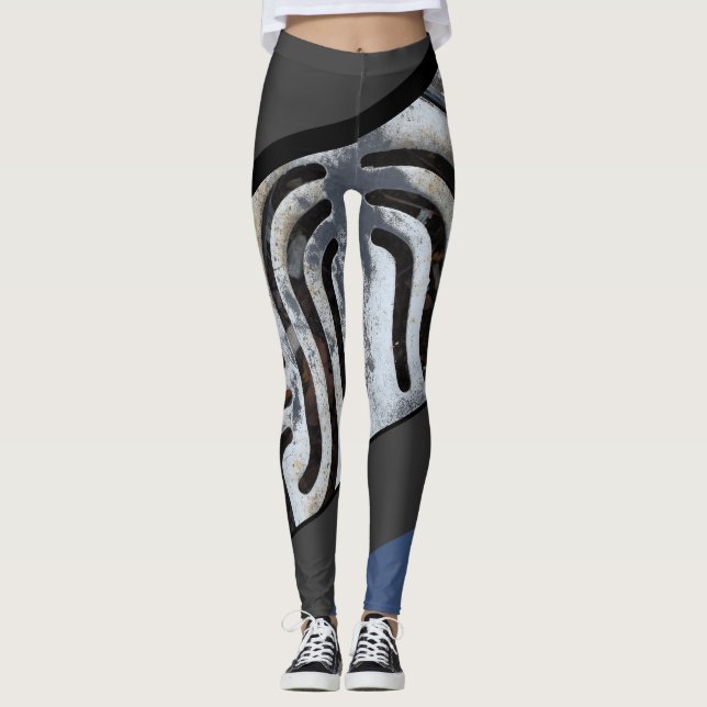 Swag On Fire Black Out Urban Vibe Leggings Yotigo (Front)