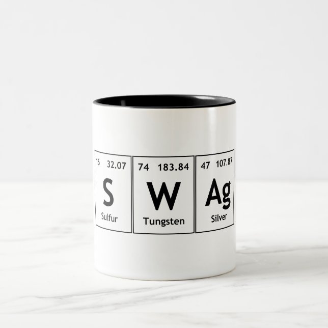 SWAg Periodic Table Element Word Chemistry Symbol Two-Tone Coffee Mug (Center)