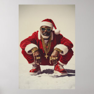 Swag Santa A Modern Take on the Holiday Icon Poster