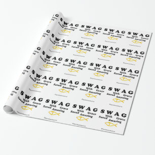 SWAG Saved With Amazing Grace Wrapping Paper
