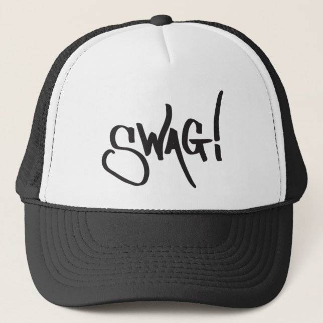 Swag Tag - Black Trucker Hat (Front)