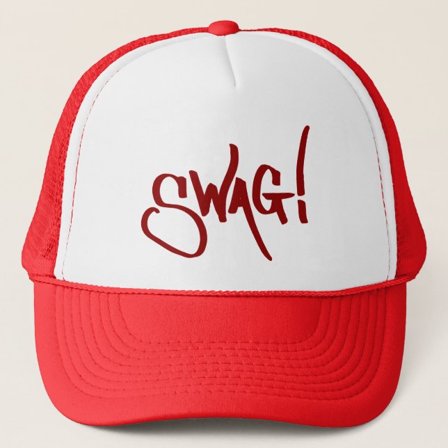 Swag Tag - Red Trucker Hat (Front)