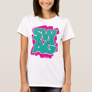 SWAG - Teal & Pink T-Shirt